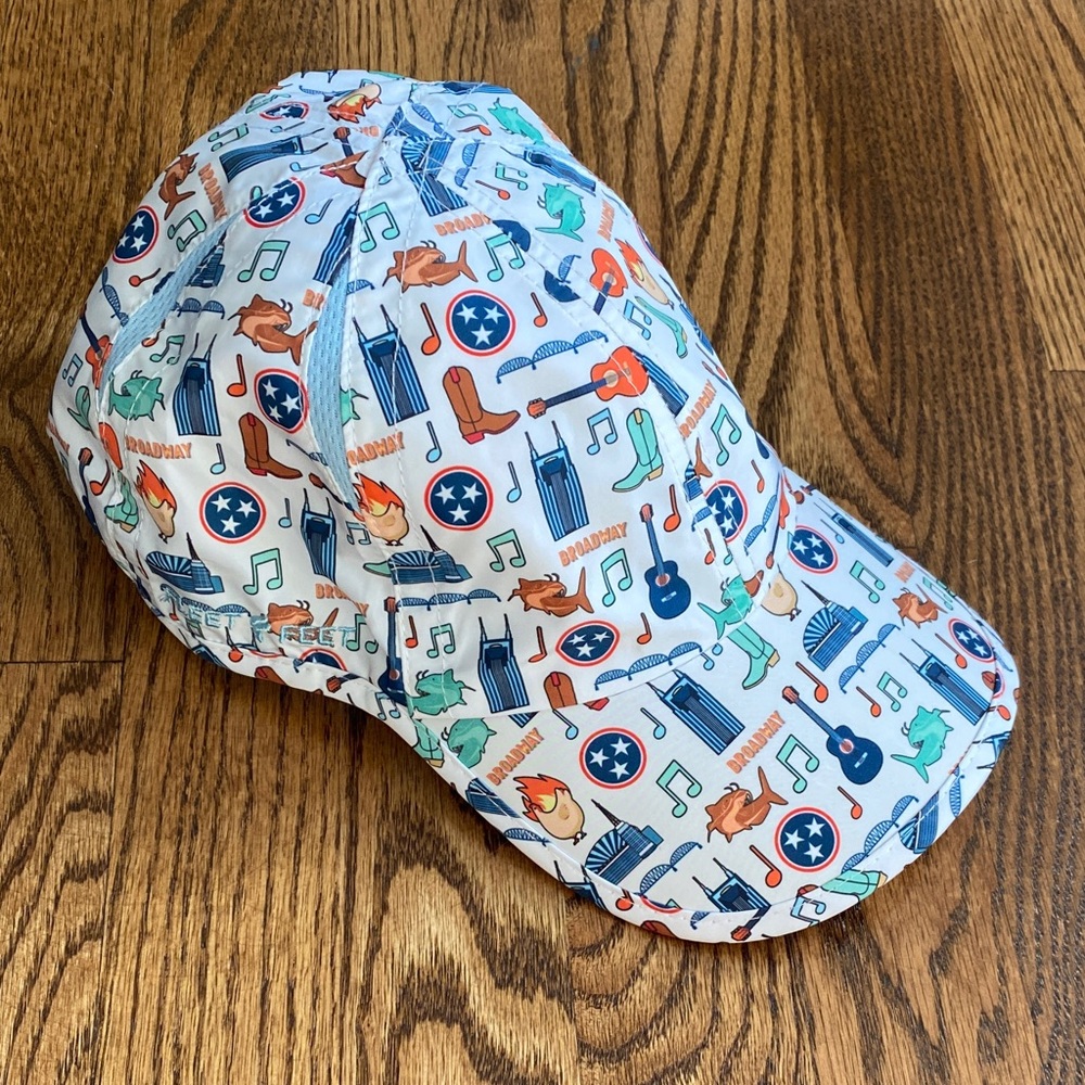 New with tags Nashville print Sprints unisex running hat, one size fits most.